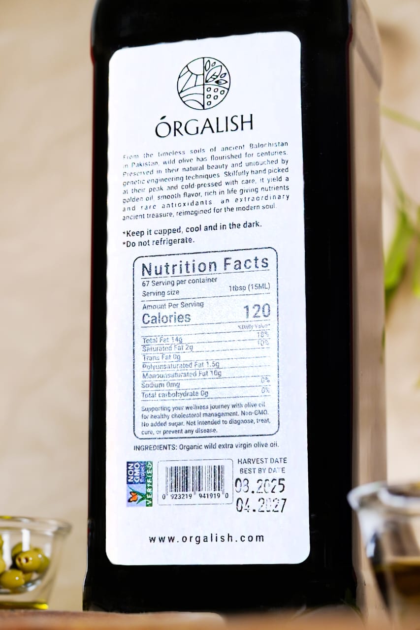 Virgin Wild Olive Oil – Cold Pressed 750ml (Glass Packaged)